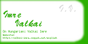 imre valkai business card